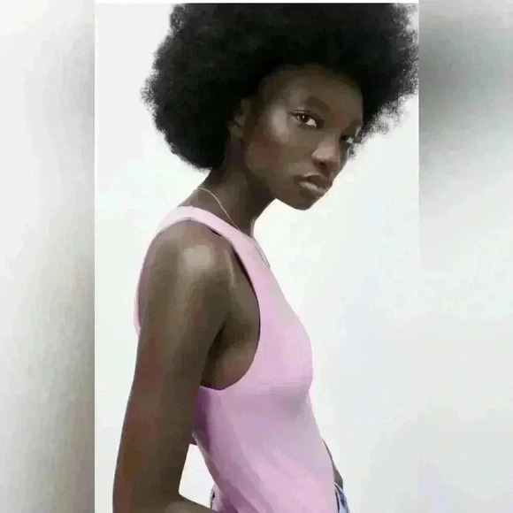 Zara Halter-neck Sleeveless Bodysuit Purple Pink one piece size S - Picture 2 of 5